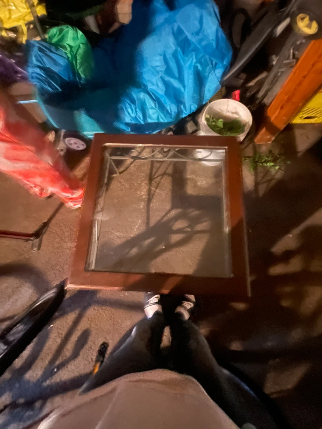 Glass and Wood Coffee Table Set - photo 5