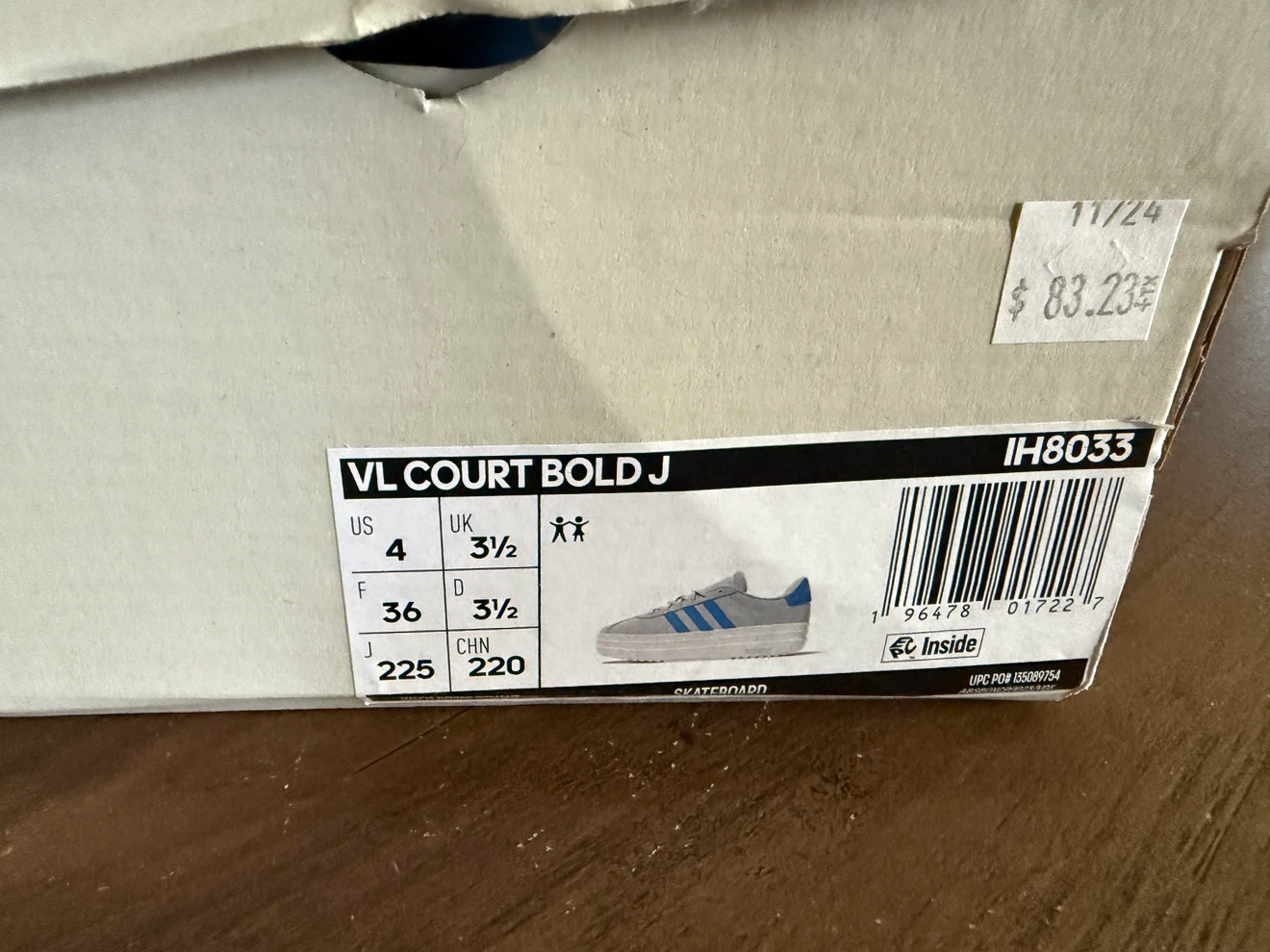 AdidasWomen's Shoes - Grey/Blue - Size 4 kid US - photo 2