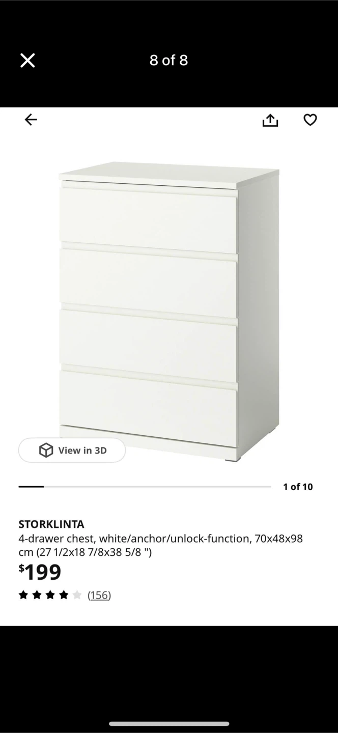 IKEA STORKLINTA 4-drawer chest - photo 3