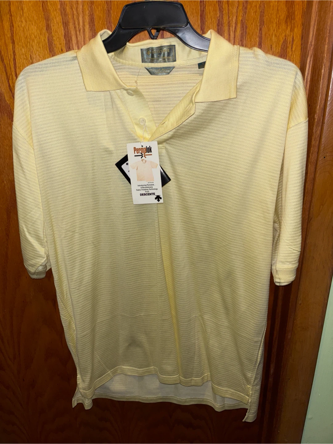 Descente Men's Yellow Polo Shirt