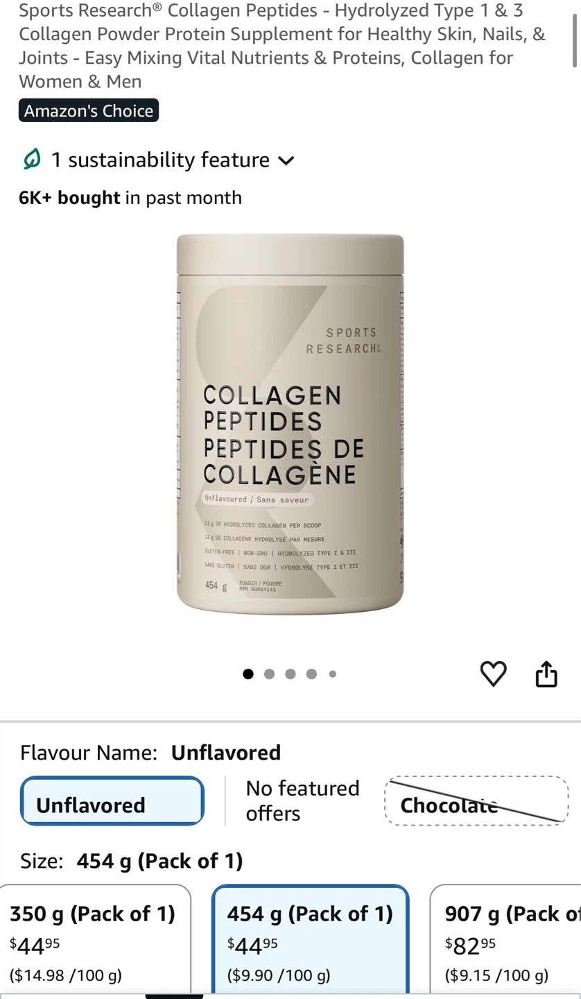 Sports Research Collagen Peptides Hydrolyzed Type 1 & 3 - photo 4