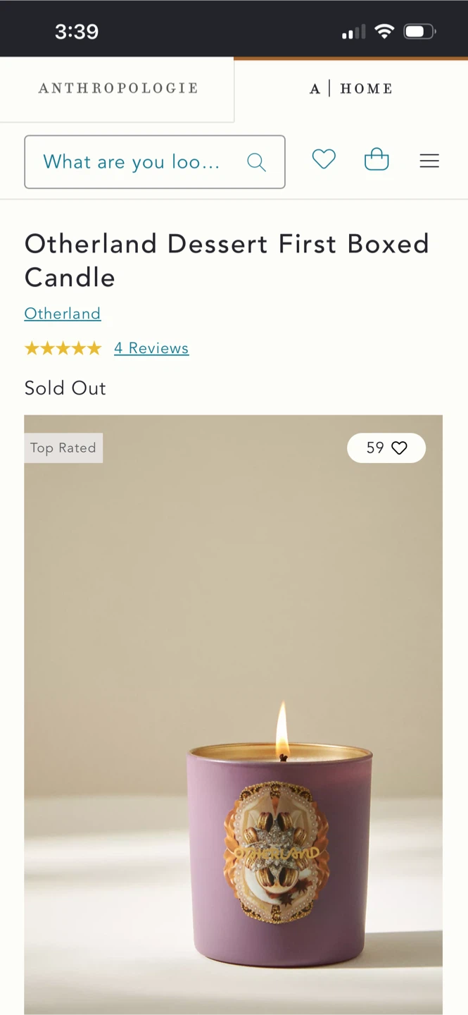 Otherland x Anthropologie “Dessert First” Candle 🍪☕💜 - photo 2