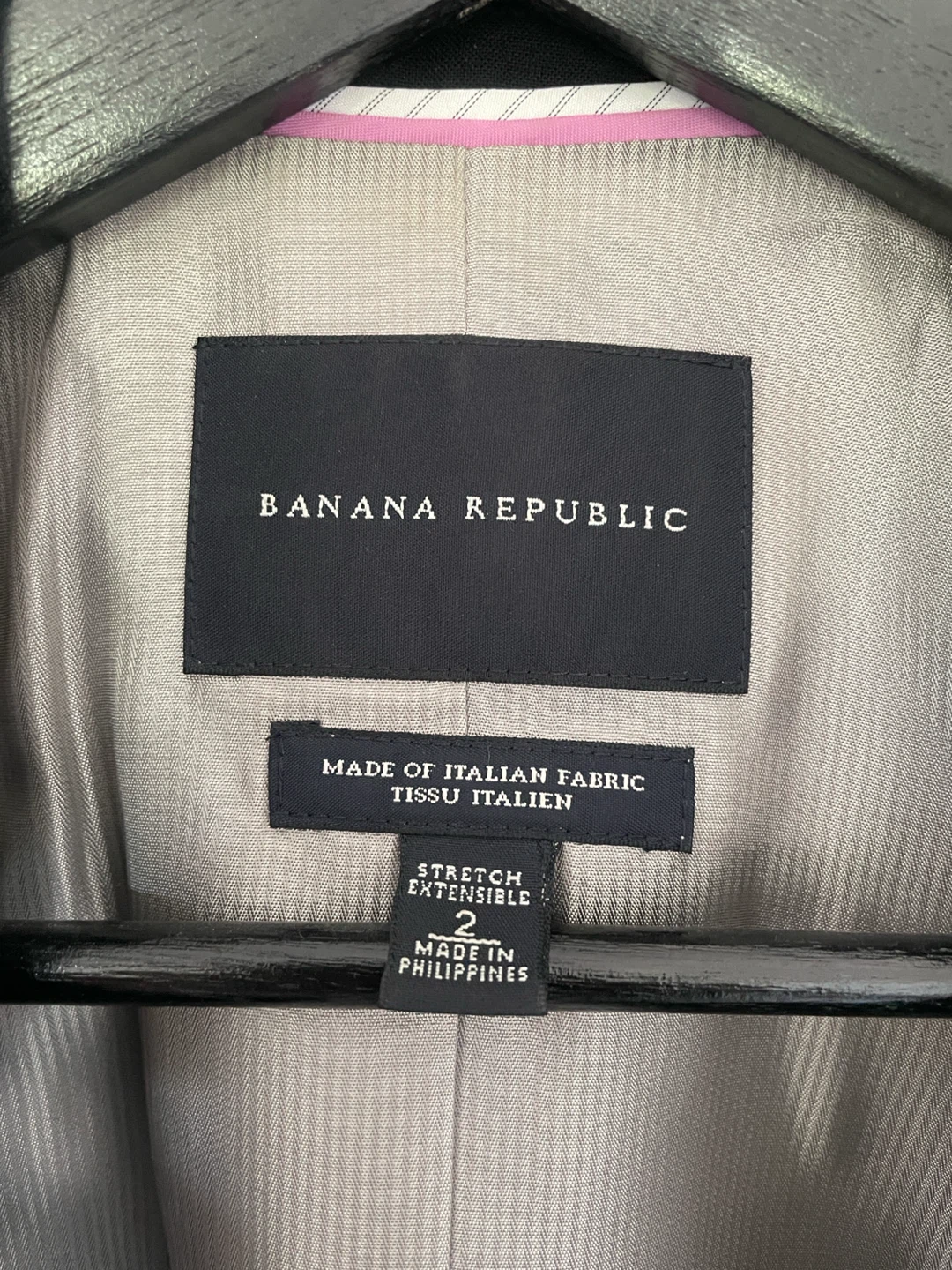 Banana Republic Tuxedo Jacket 96% Virgin Wool Sz 2 - photo 2