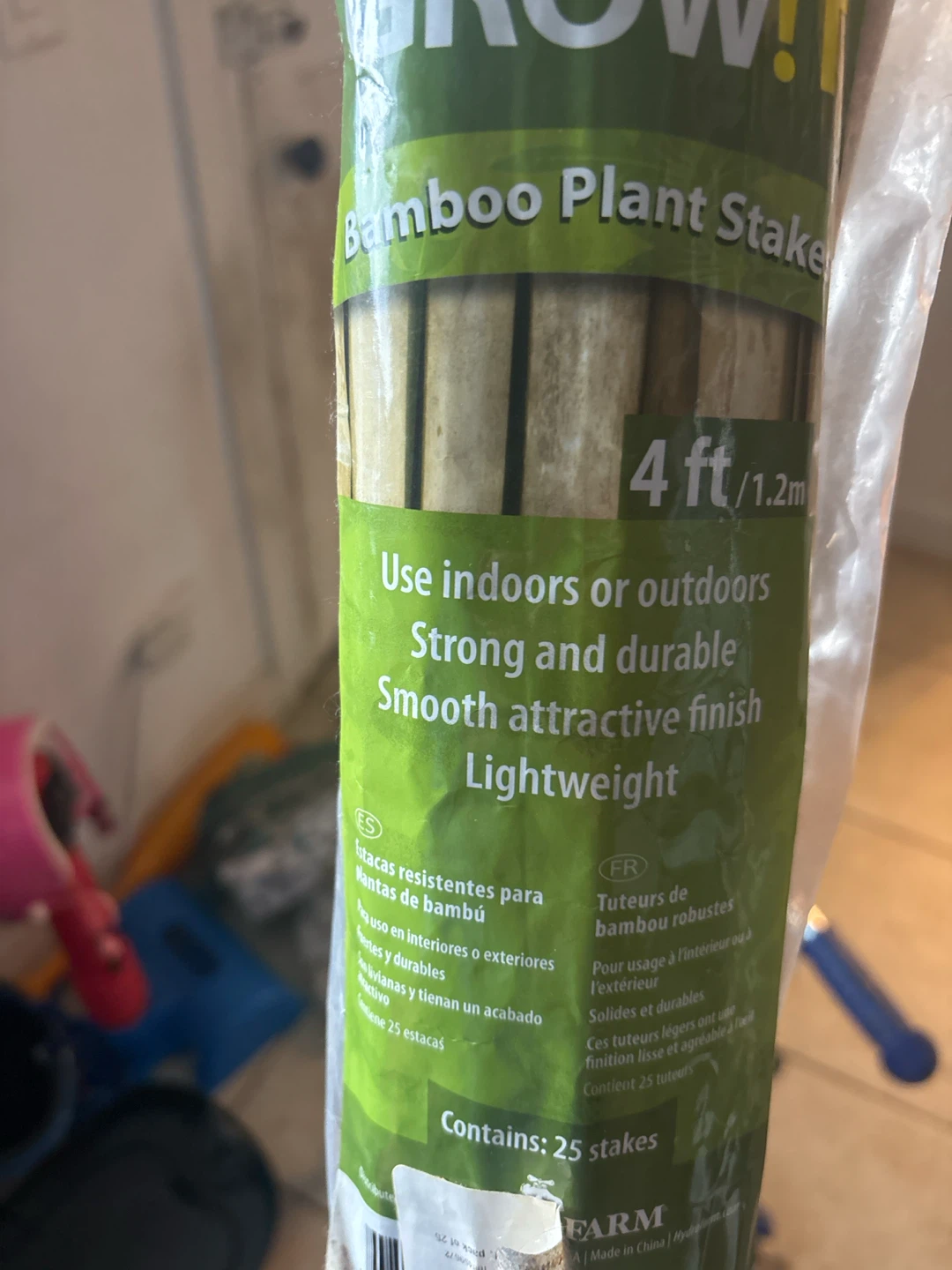 Bamboo Plant Stakes - 4 ft - Pack of 25