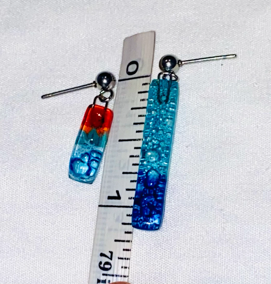Handmade Resin Drop Earrings - photo 4