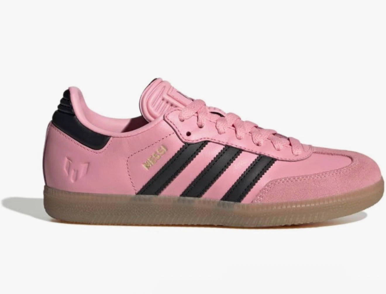Adidas Samba Messi Pink Black Gum Sole Sneakers