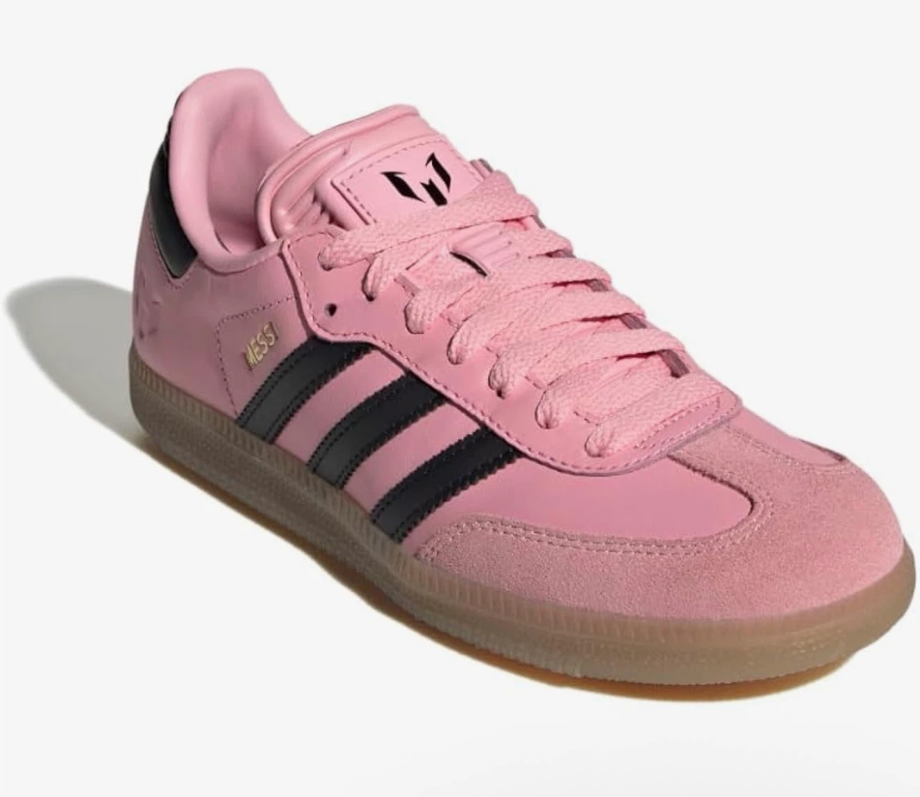 Adidas Samba Messi Pink Black Gum Sole Sneakers - photo 2