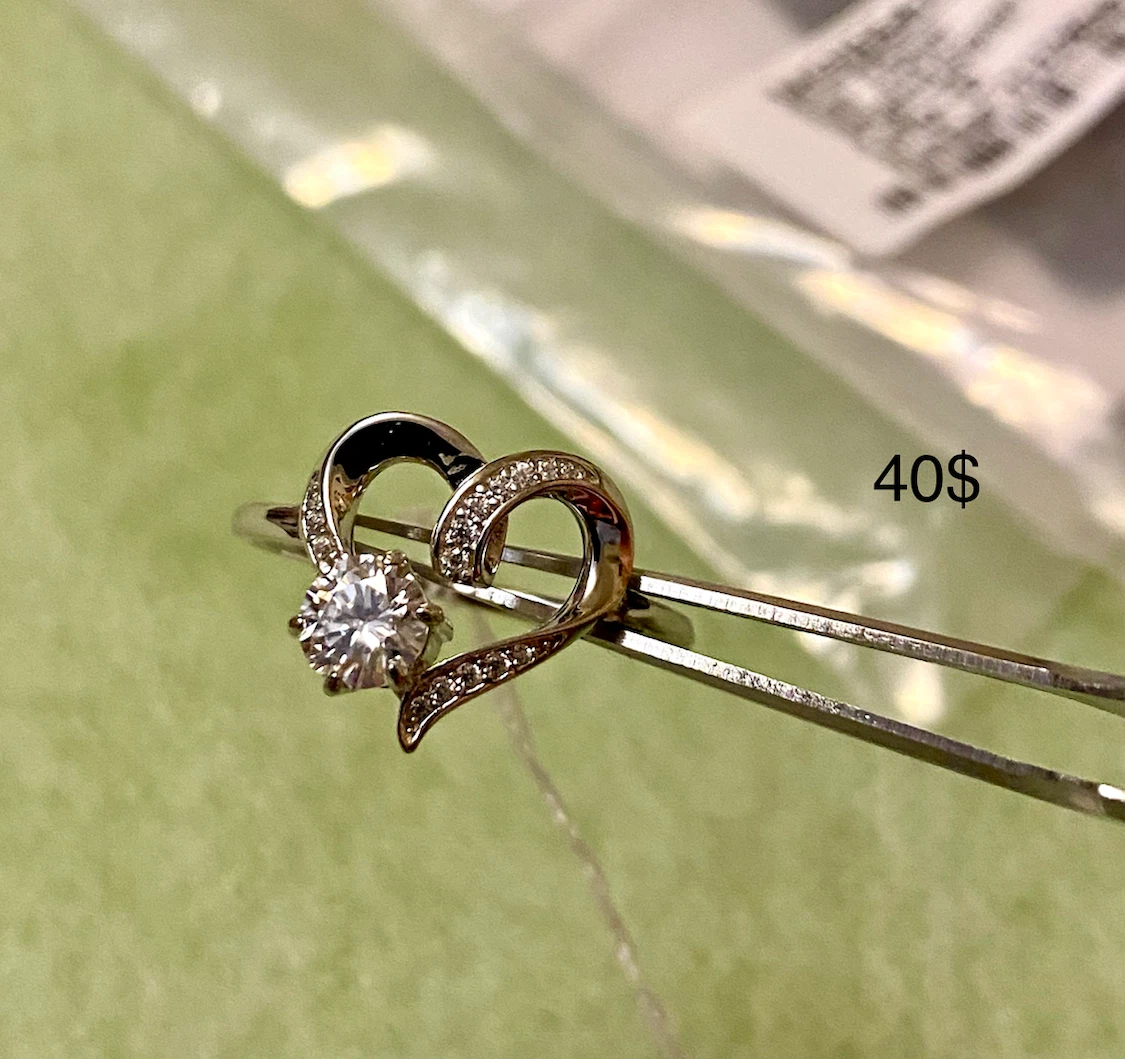 Moissanite Heart Ring with GRA Certificate - photo 3