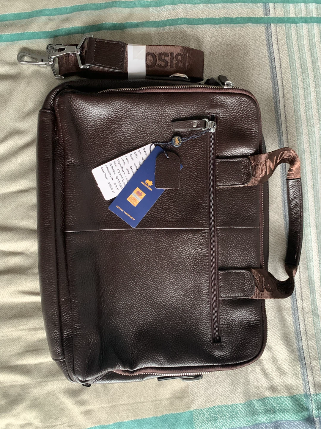 Bison Denim Premium Genuine Leather Laptop Bag –  (Brand New) - photo 2