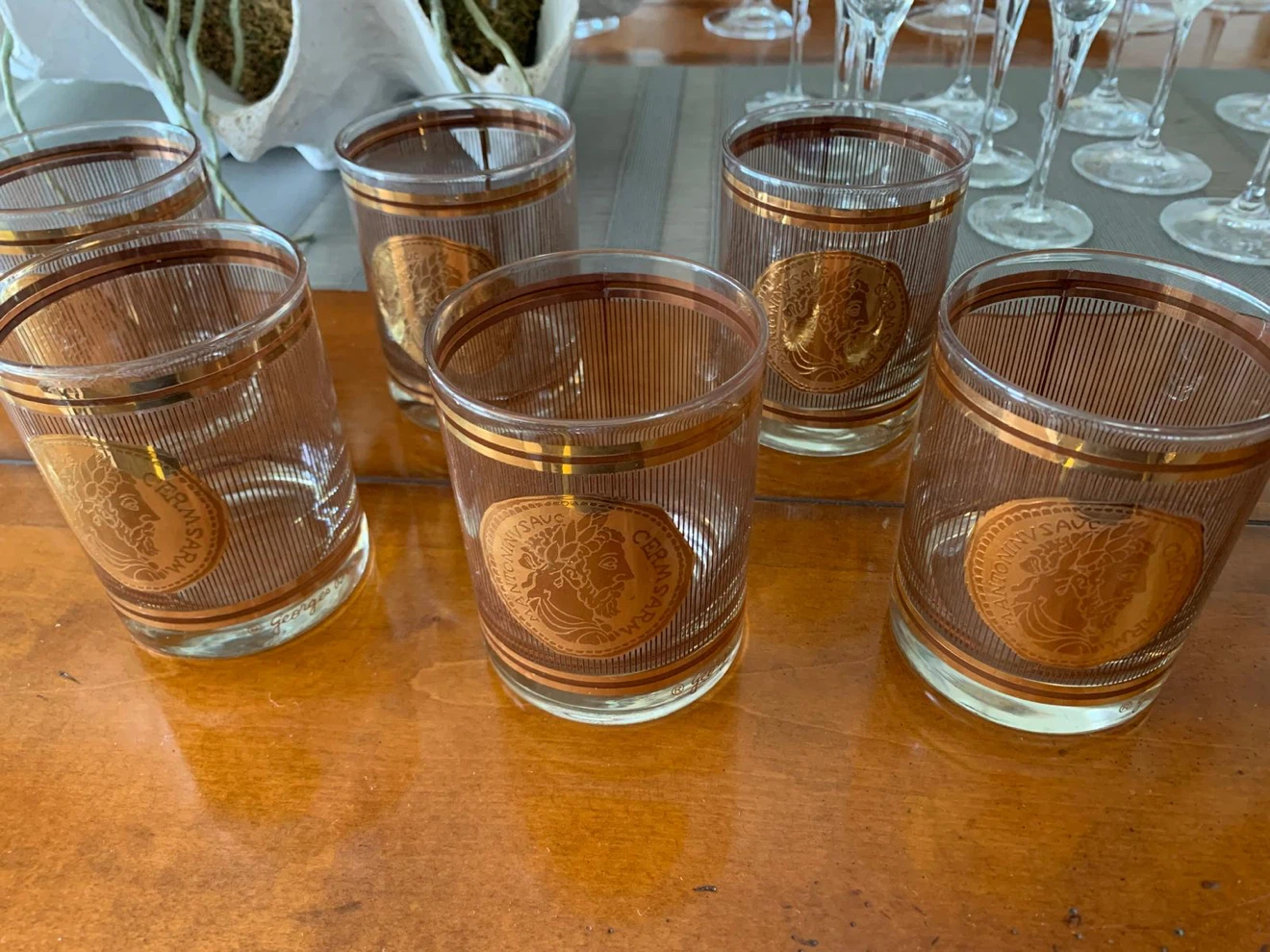 Set of 6 Vintage George Cocktail Glasses