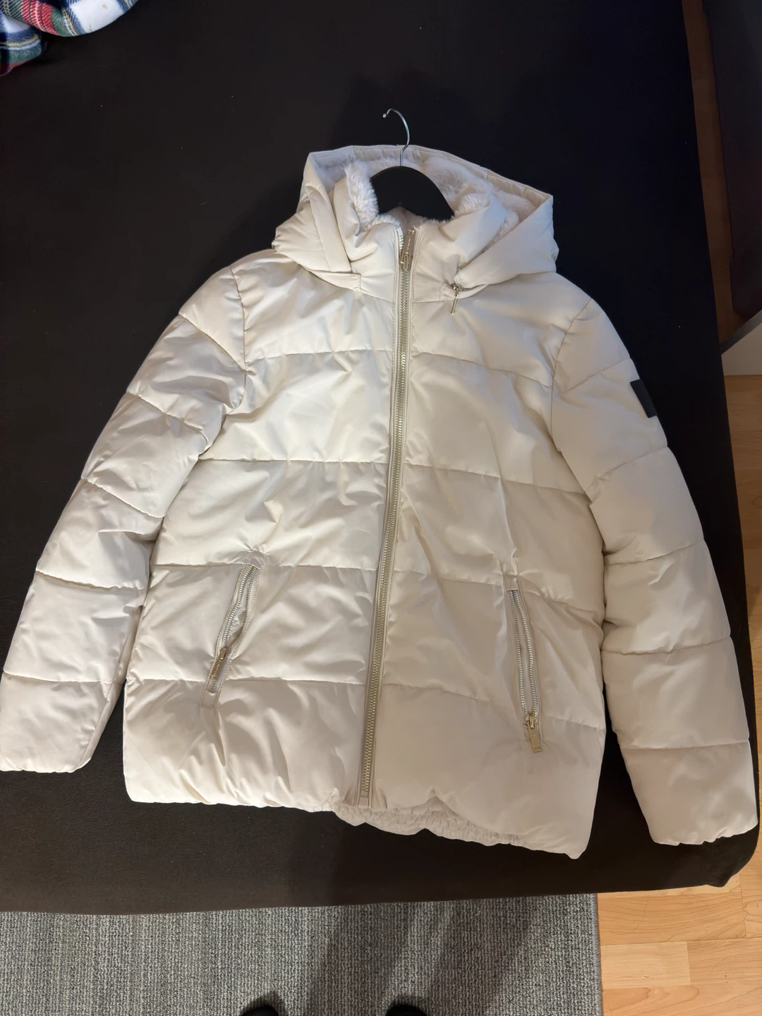Calvin Klein Puffer Jacket - Cream - Size S/P