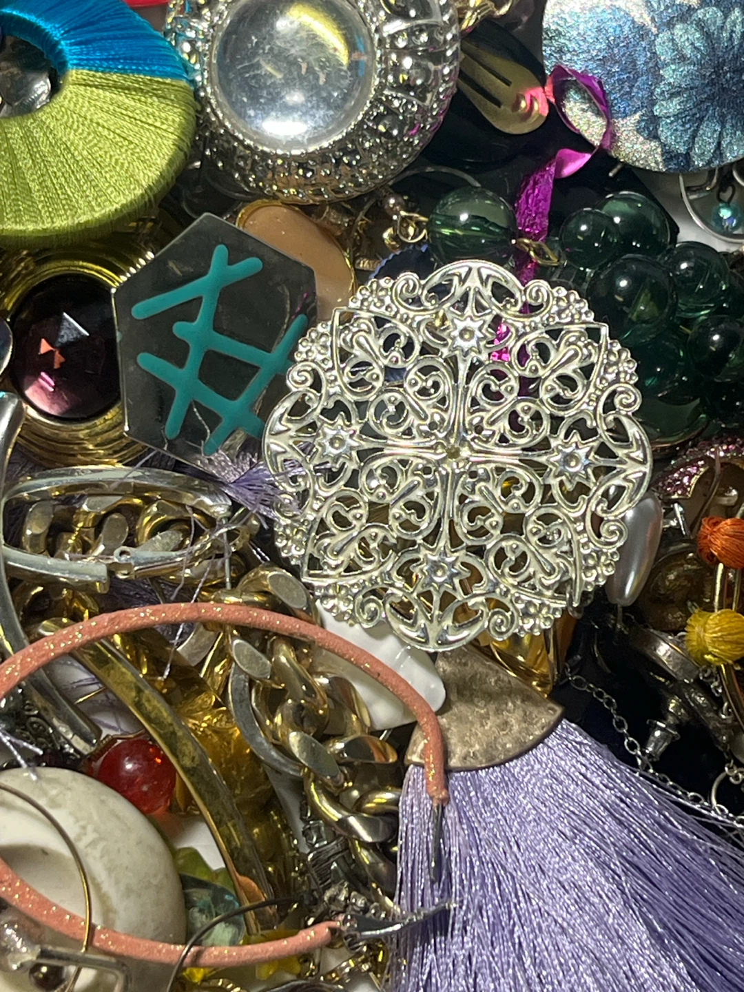 Huge Craft Jewelry Lot Mixed Costume /Junk Jewelry for Art/Scrap - photo 5