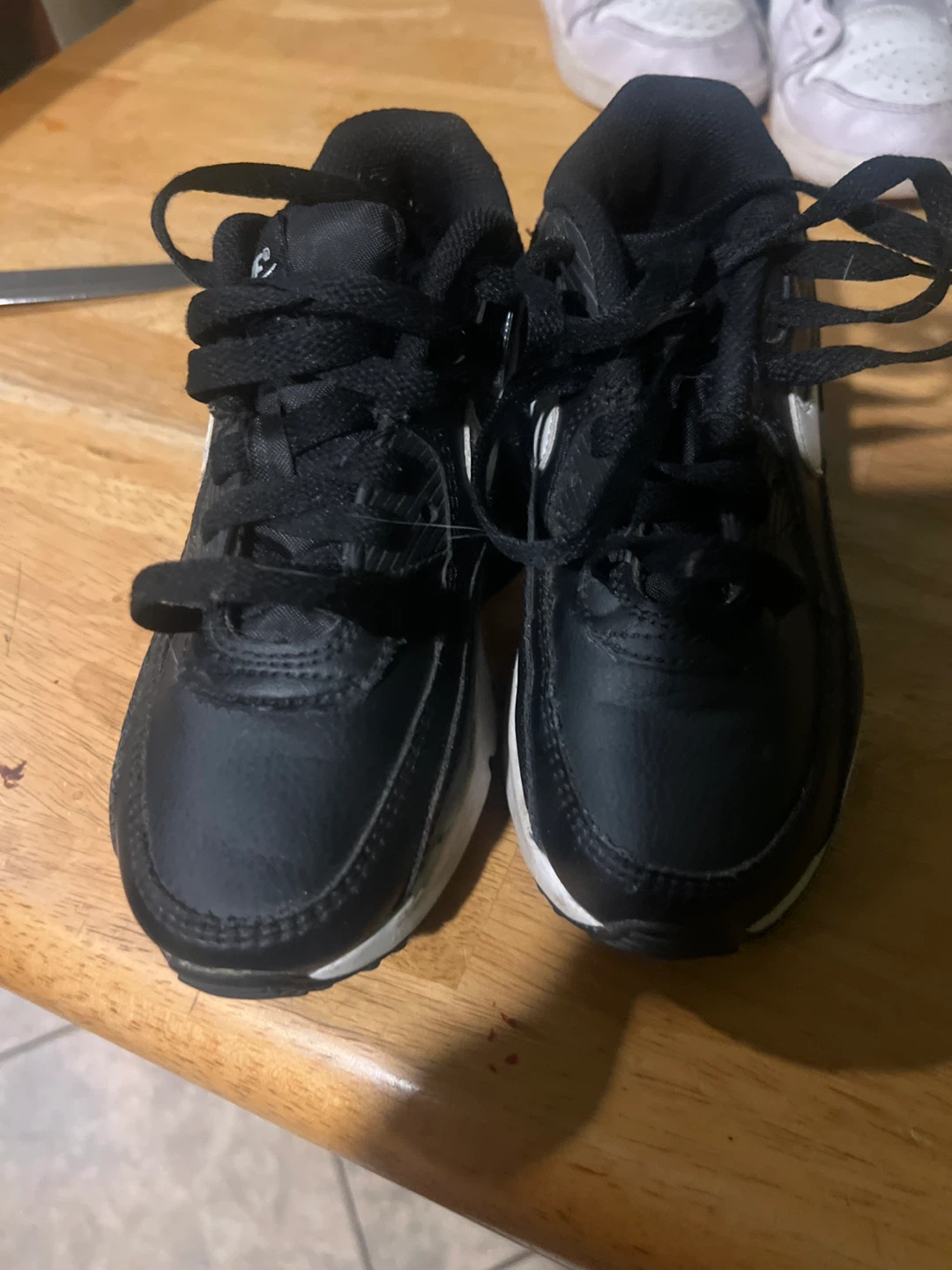 Nike Air Max 90 Black White Toddler Shoes - photo 2