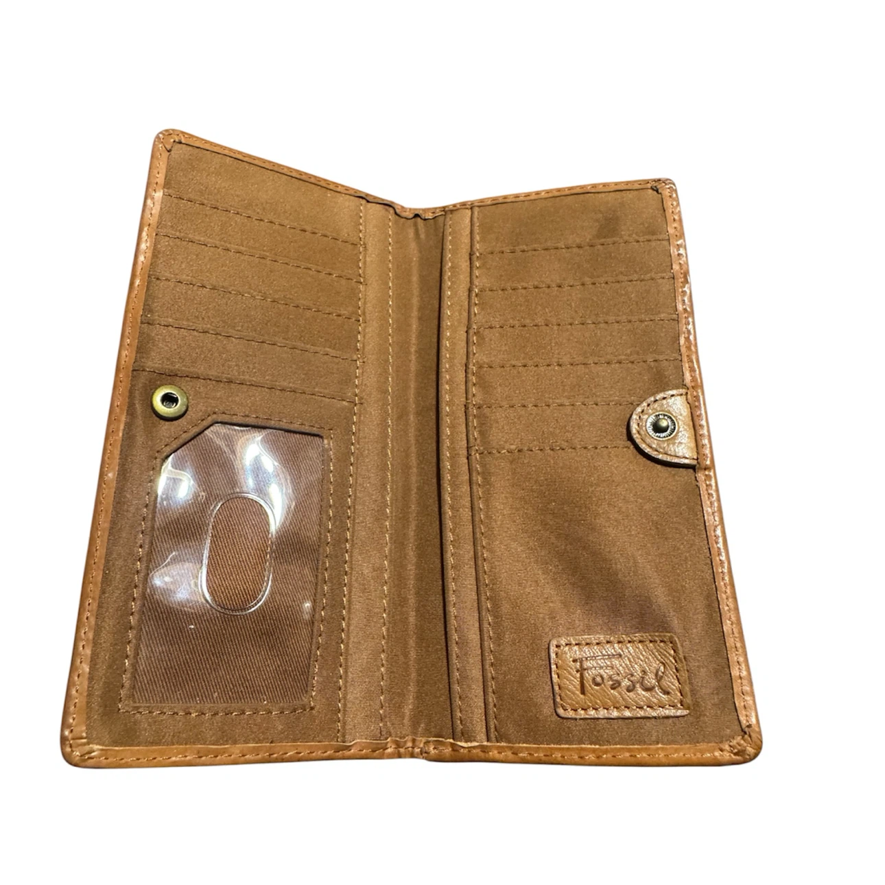 Fossil Leather Wallet with Leaf Design - photo 2
