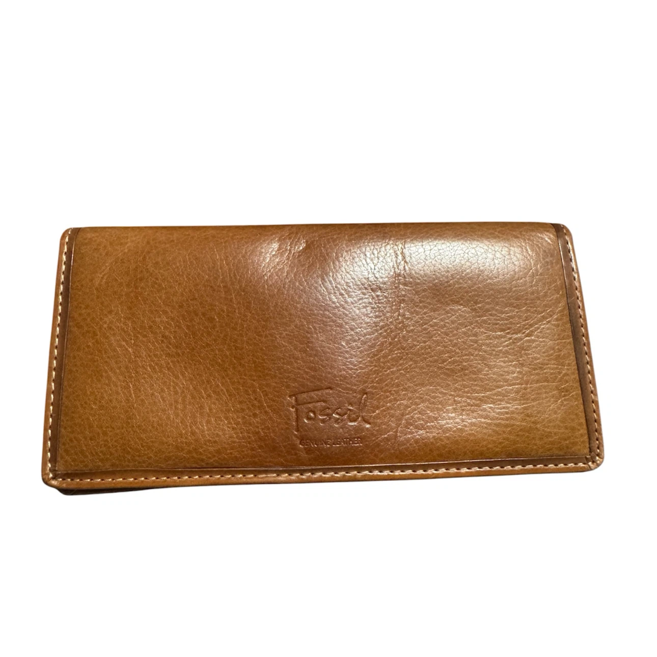 Fossil Leather Wallet with Leaf Design - photo 4