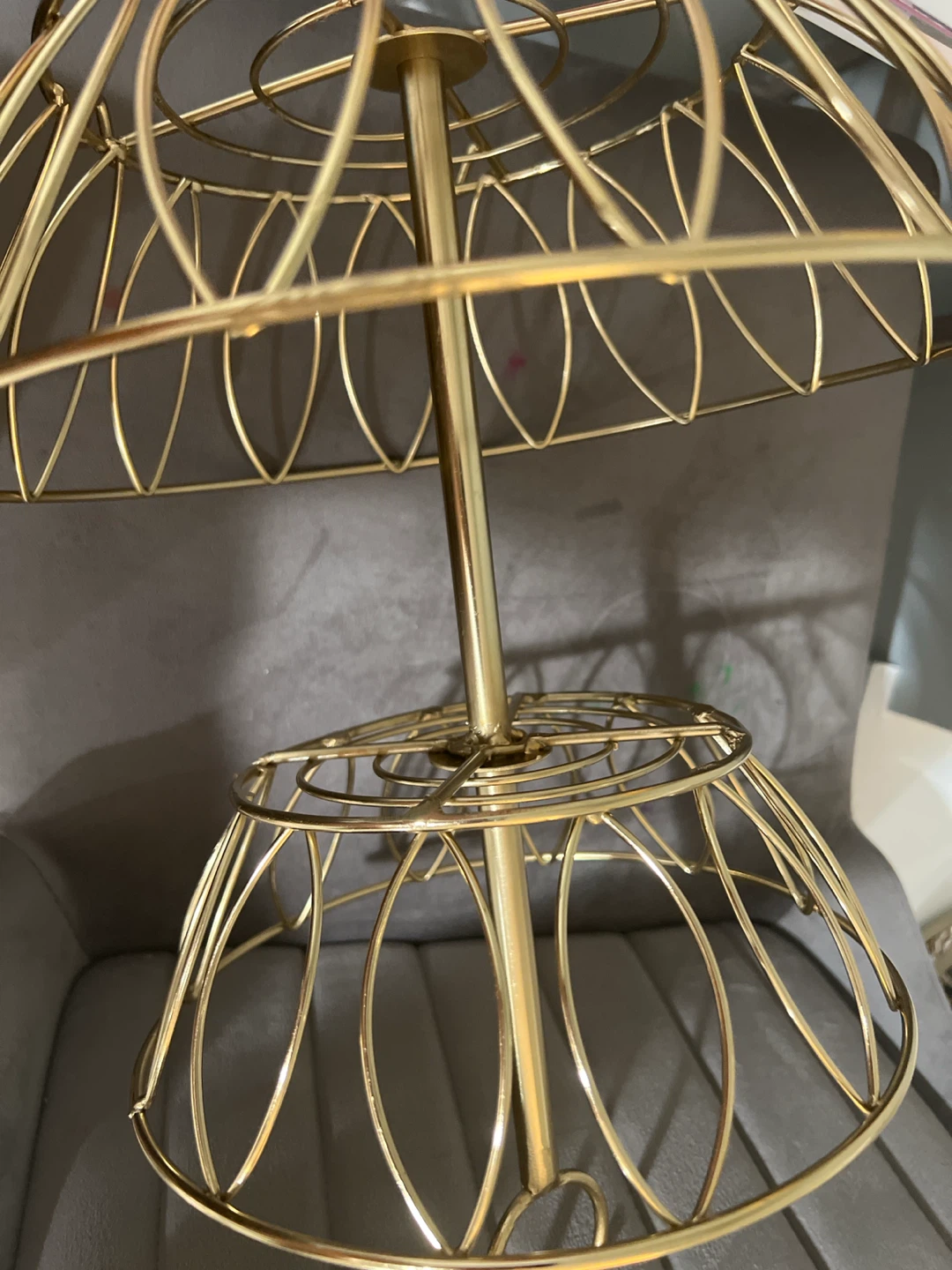 2-Tier Gold Wire Fruit Basket - photo 2