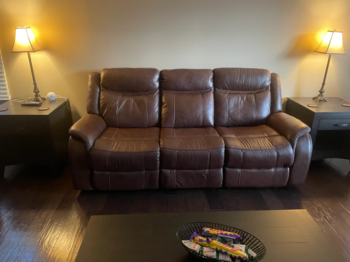 Brown Leather Recliner Chair - photo 2