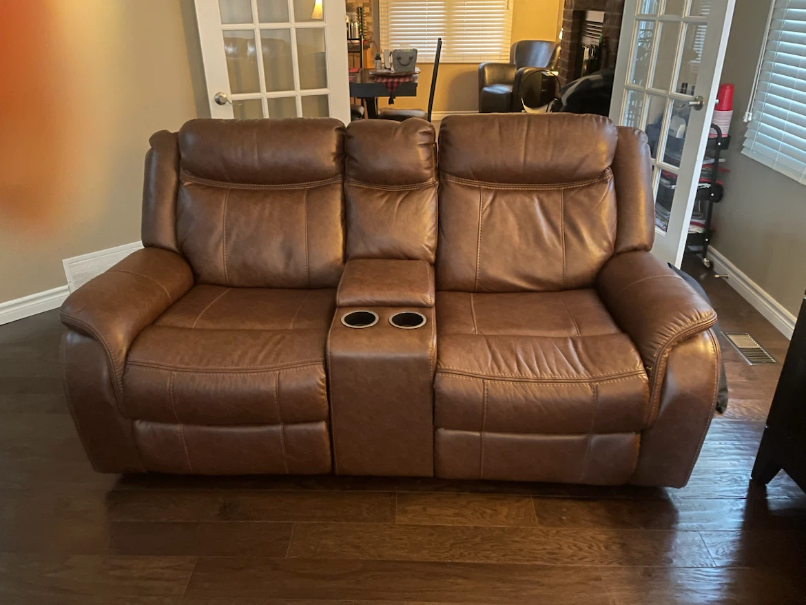 Brown Leather Recliner Chair - photo 3
