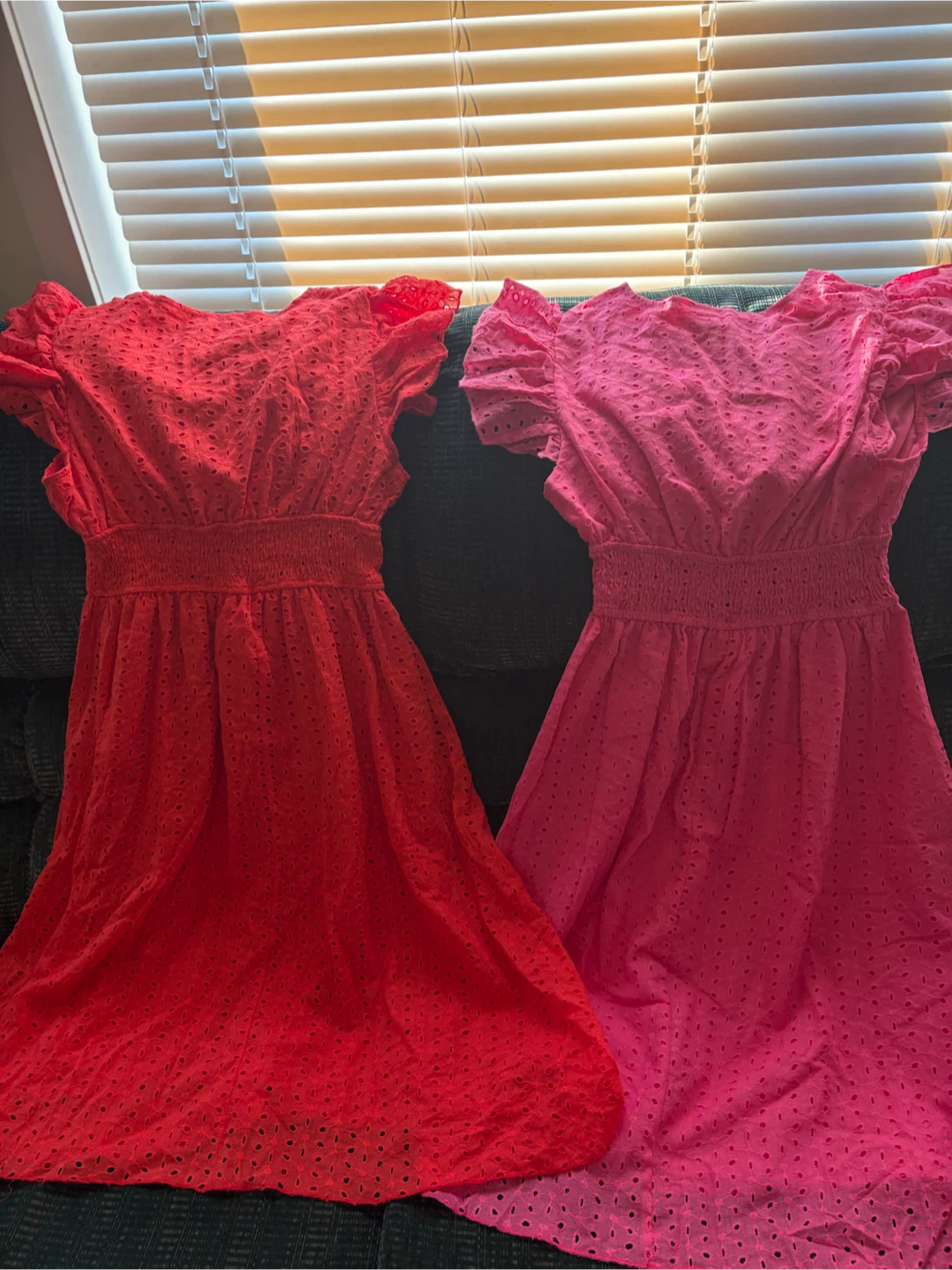 New Summer V Neck,Ruffle Sleeve Casual Eyelet dress - photo 3