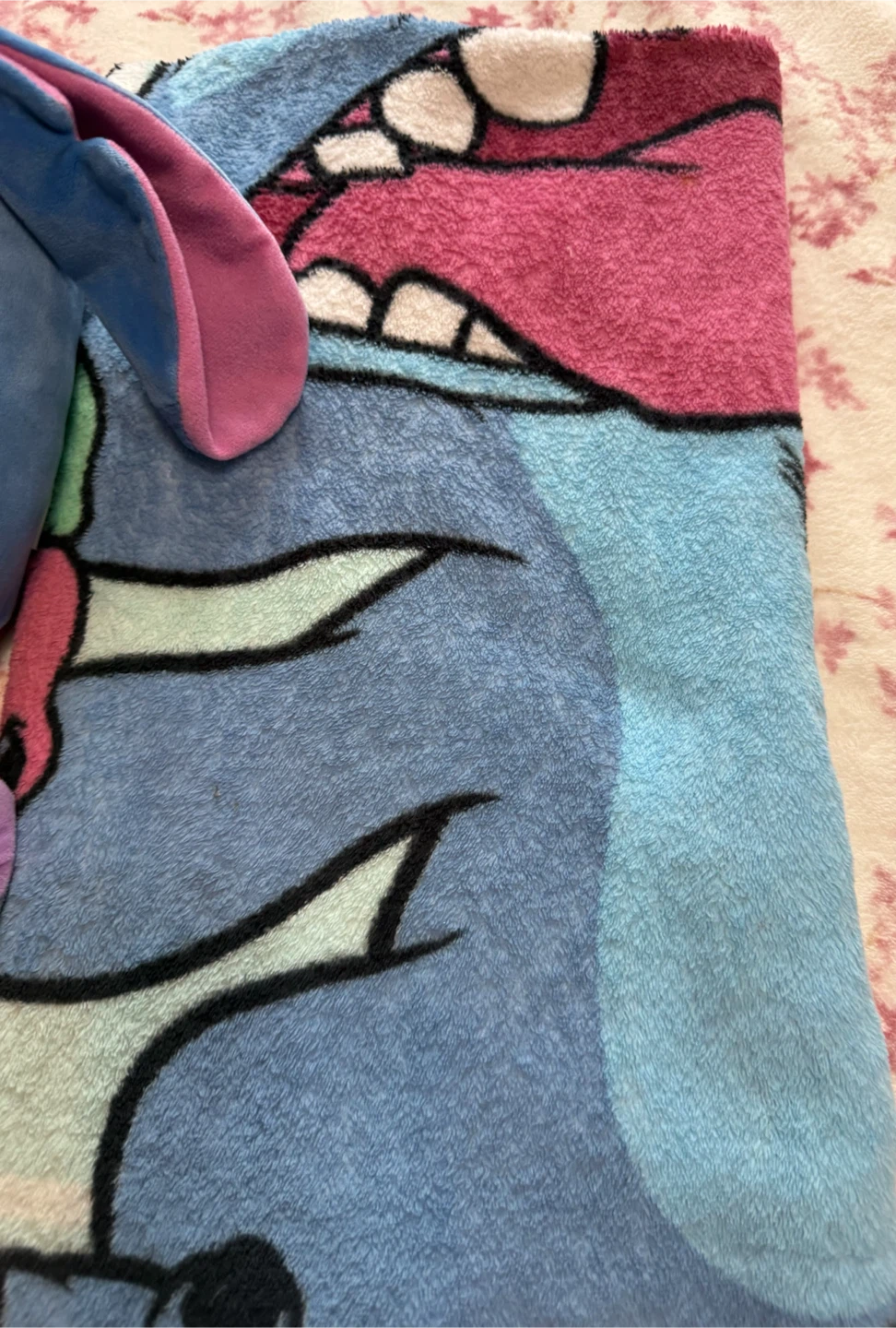 Disney Stitch Plush Pillow, Headband & Blanket Set - photo 4
