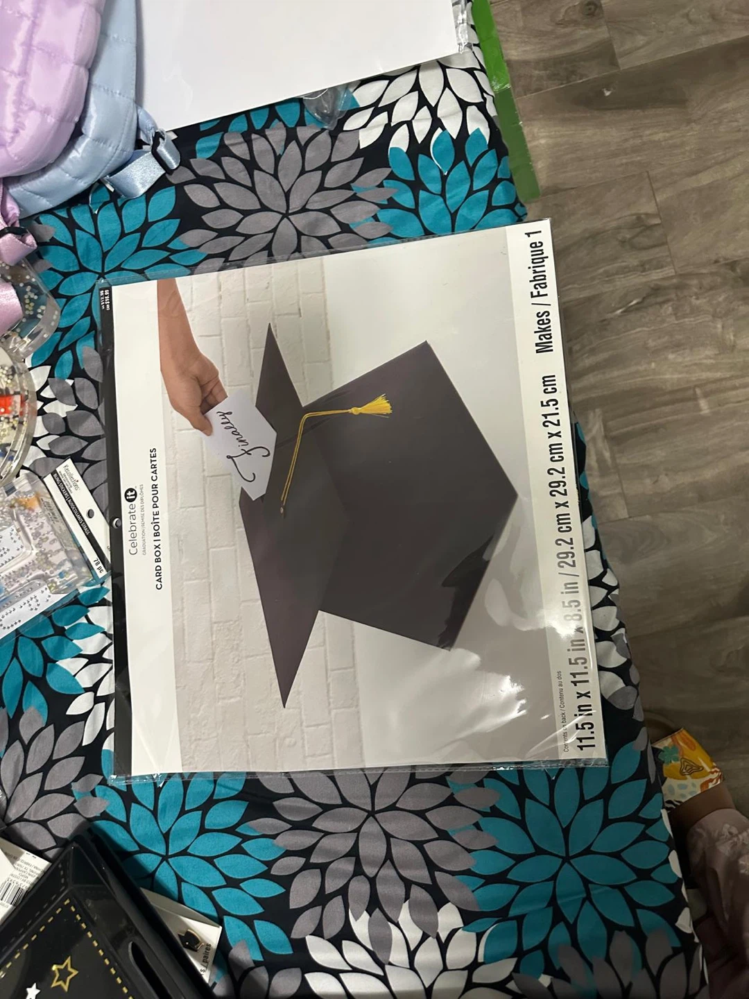 Celebrate It Graduation Card Box & Black Table Skirts - photo 3