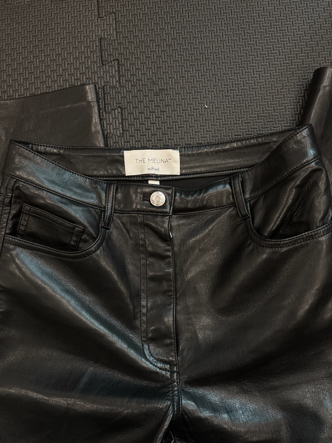 Wilfred The Melina Pants Black Faux Leather Size 4 - photo 3