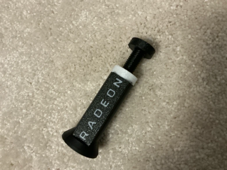 Adjustable 3d printed radeon gpu sag bracket