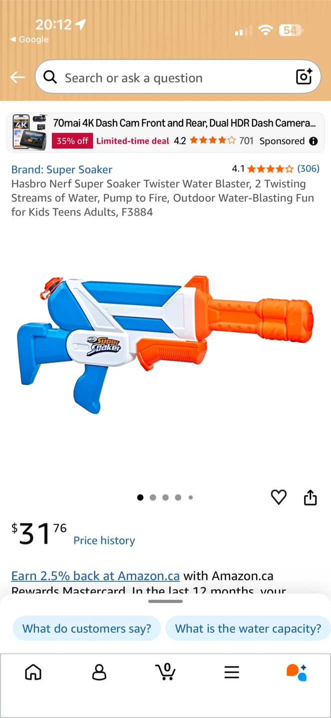 Nerf Super Soaker Twister Water Blaster