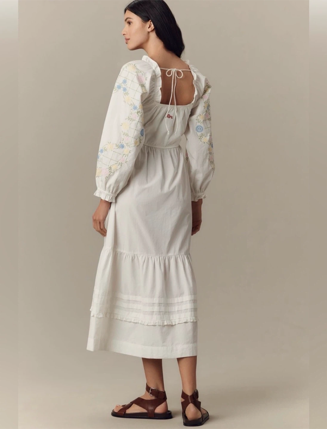 Anthropologie Embroidered Organic Cotton Maxi Dress - photo 2