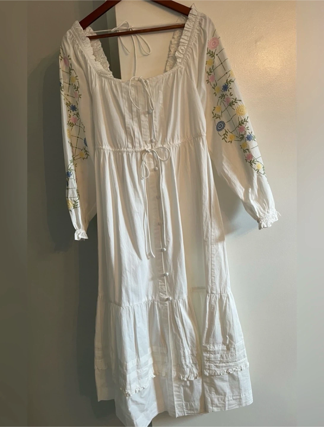 Anthropologie Embroidered Organic Cotton Maxi Dress - photo 4