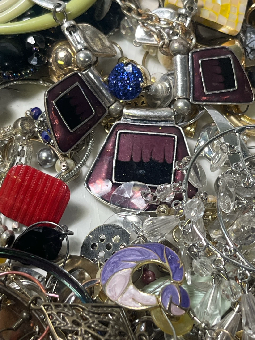 Huge 2.6+ lb Jewelry Junk Box,Mismatched,Tangled,Crafting Mix