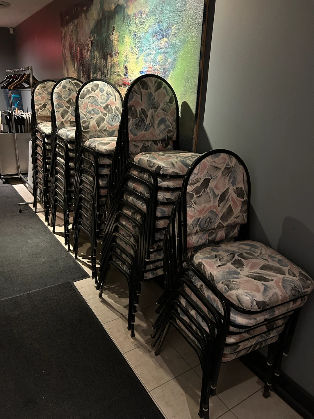 Stackable vinyl chairs