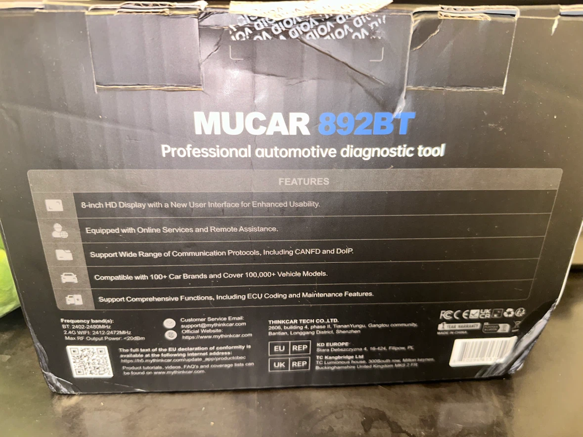 MUCAR 892BT Professional Automotive Diagnostic Tool - photo 3