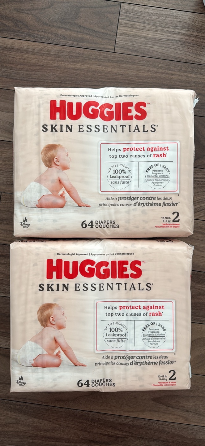 Huggies Skin Essentials Size 2 Diapers - 128Count