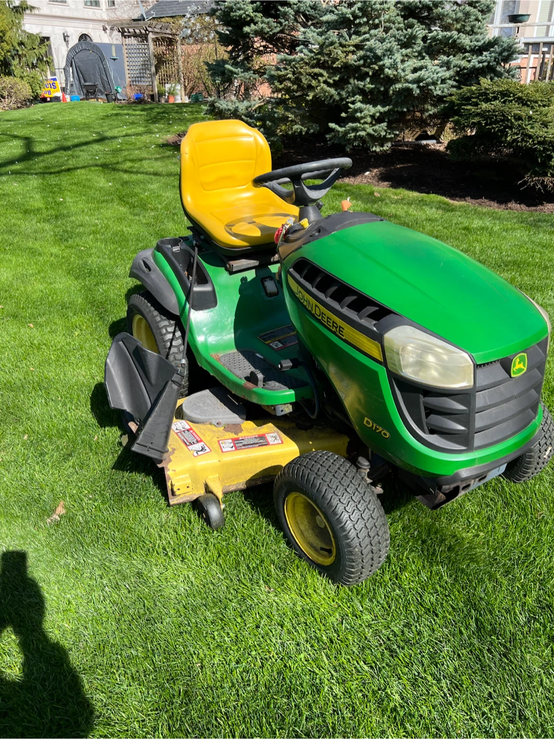 John Deere D170 riding lawnmower tractor - photo 5