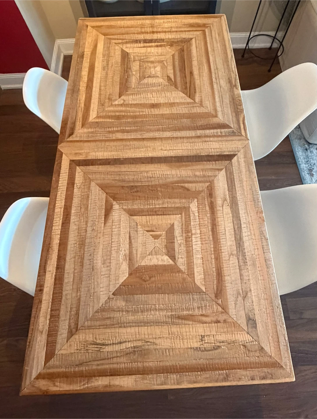 Rustic Wood Dining Table & 4 chairs