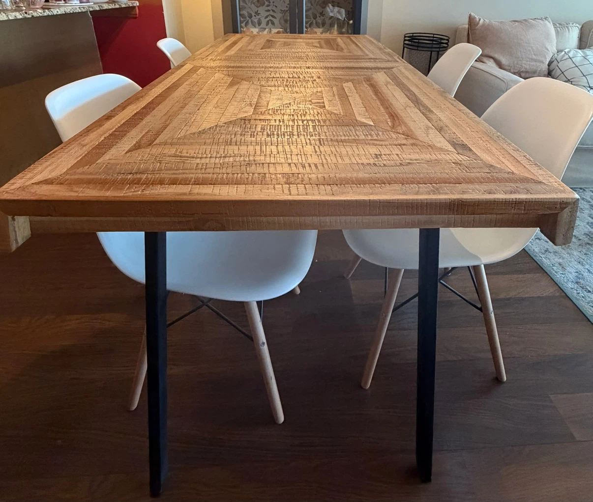 Rustic Wood Dining Table & 4 chairs - photo 2