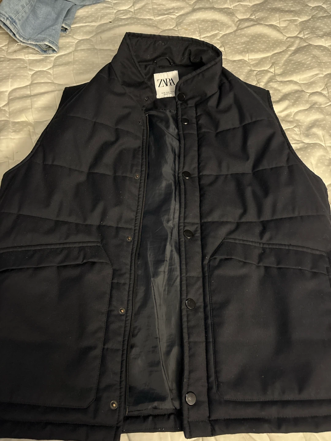 Zara Puffer Vest Black