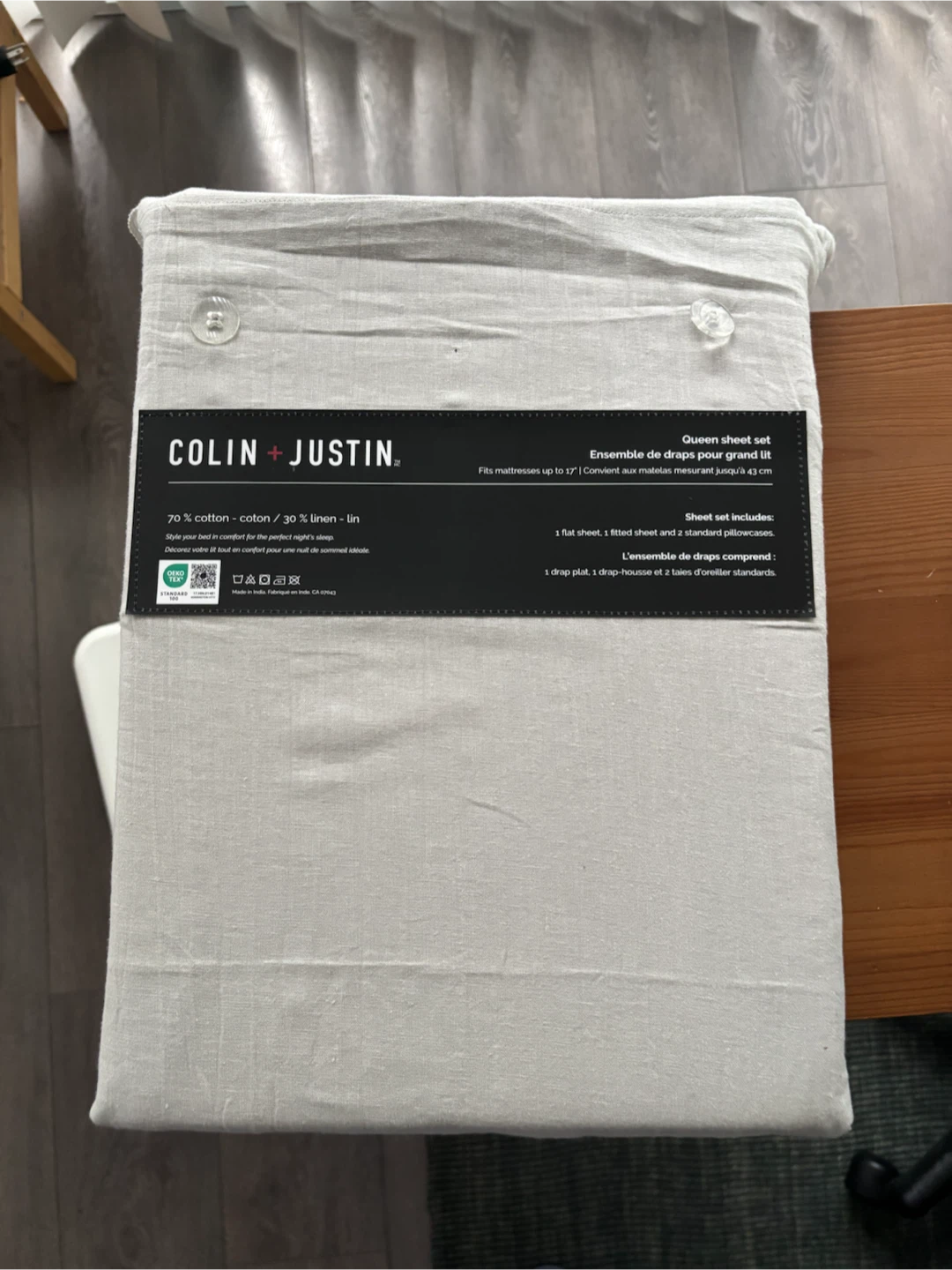 Cotton & Linen Queen Sheet Set