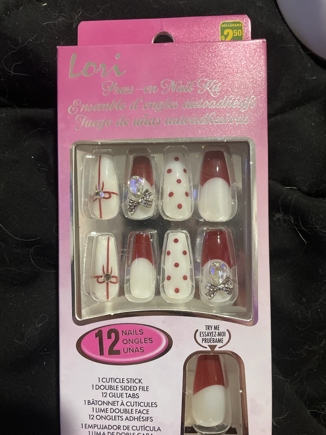 Lori Press-on Nail Kit 12 Nails