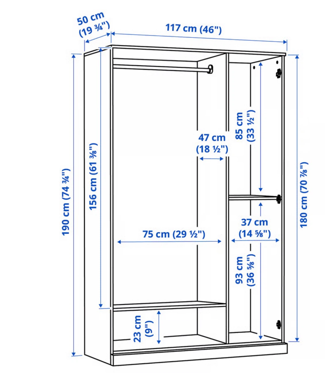 IKEA Wardrobe with Mirror - photo 2