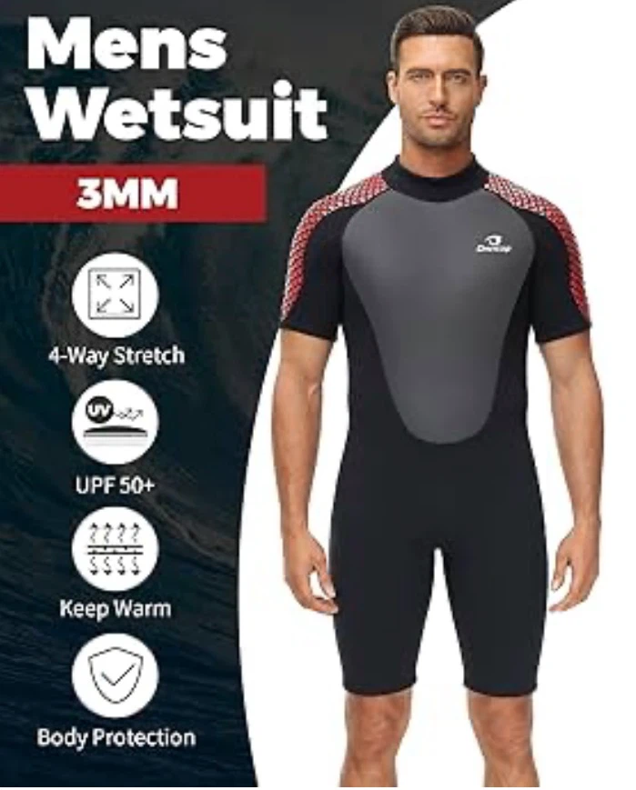 OwnTop Men's 3mm Shorty Wetsuit - photo 4