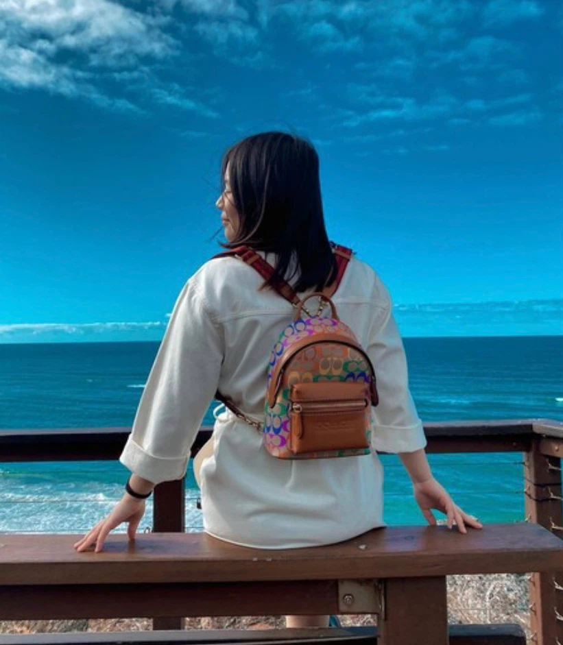 ❤️💙 New Coach Rainbow Small Signature Backpack💚🩷 - photo 2
