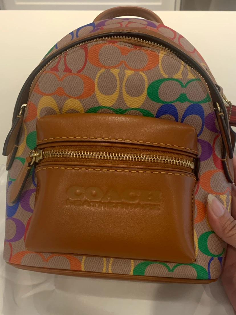 ❤️💙 New Coach Rainbow Small Signature Backpack💚🩷 - photo 5