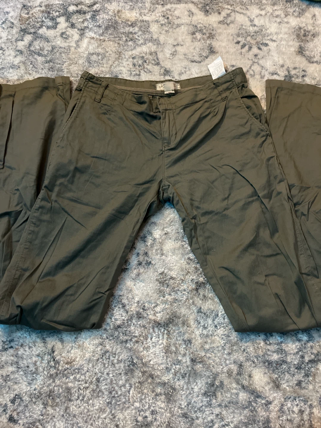 Green Low-Rise Pants