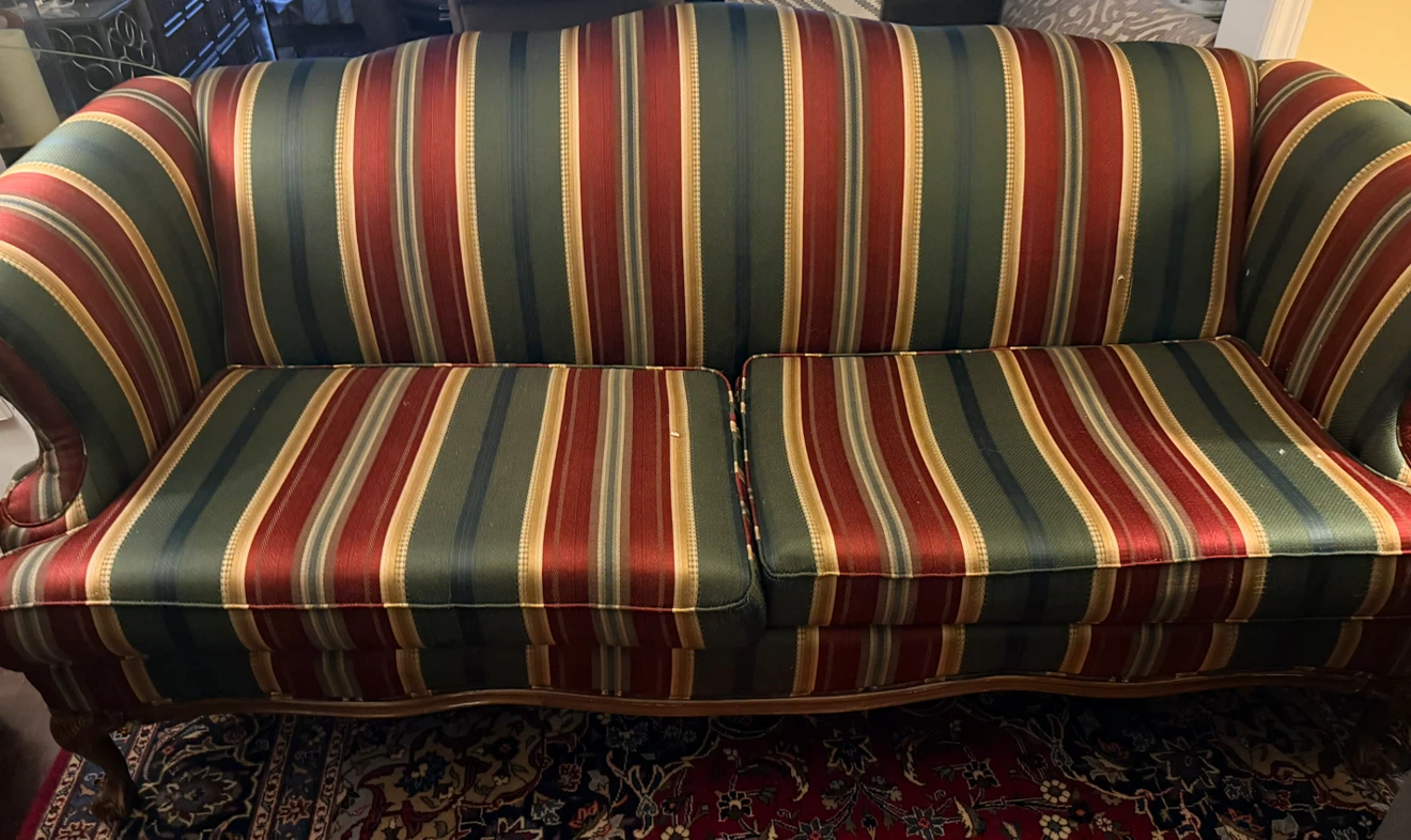 Striped Loveseat Sofa