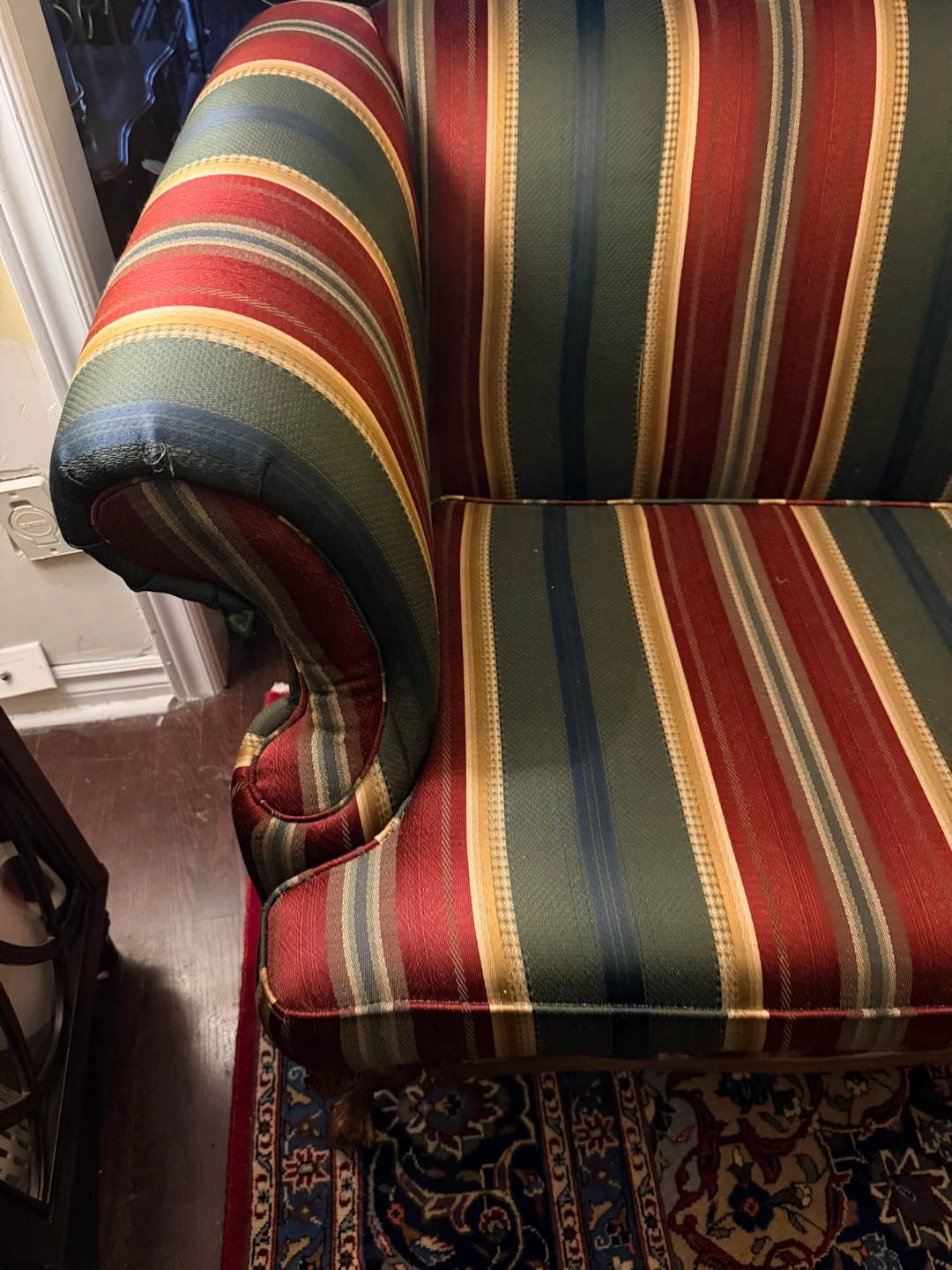 Striped Loveseat Sofa - photo 2
