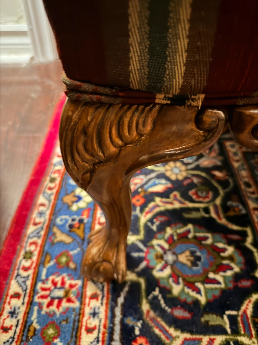 Striped Loveseat Sofa - photo 3