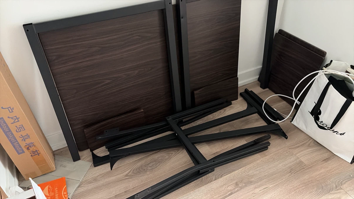 Dining Table Set — Walnut brown (Table + 2 Chairs + 1 Bench) - photo 2
