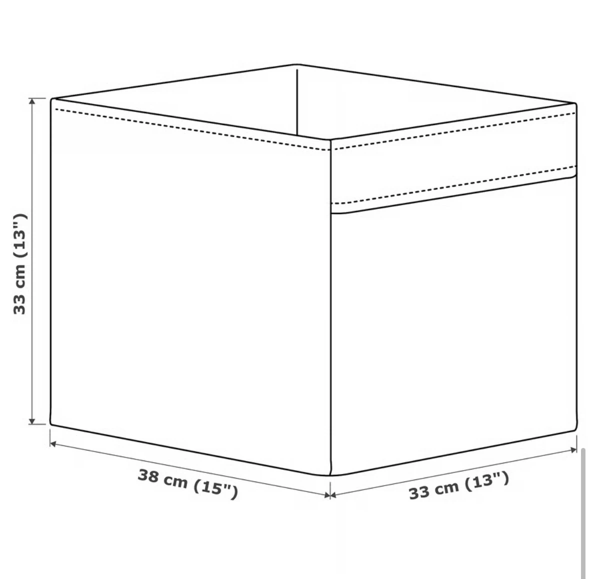 4 White  ikea Storage Bins- 33cm x 38cm x 33cm - photo 4